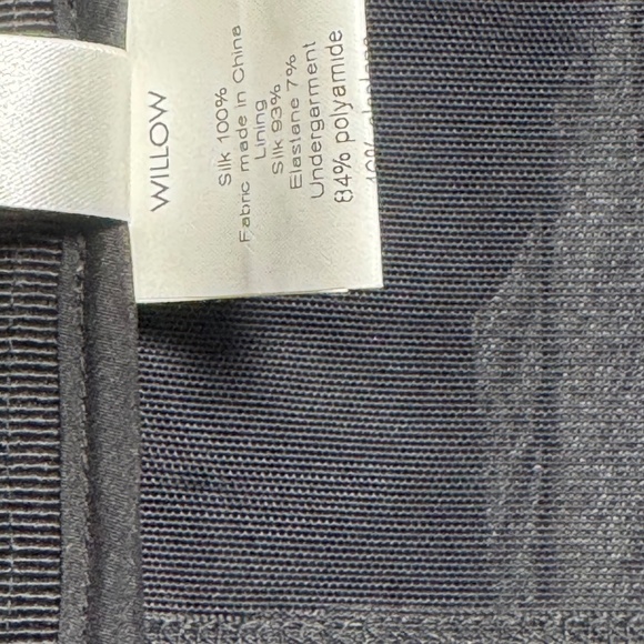 Willow Austrailian Brand Draped Sleeveless Silk Black Mini Dress RARE Sz 2 US - Picture 15 of 16